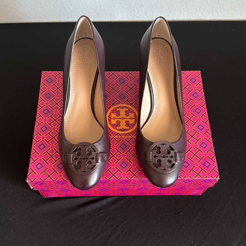 Tory Burch Miller wedges, maroon colored, size us 9,